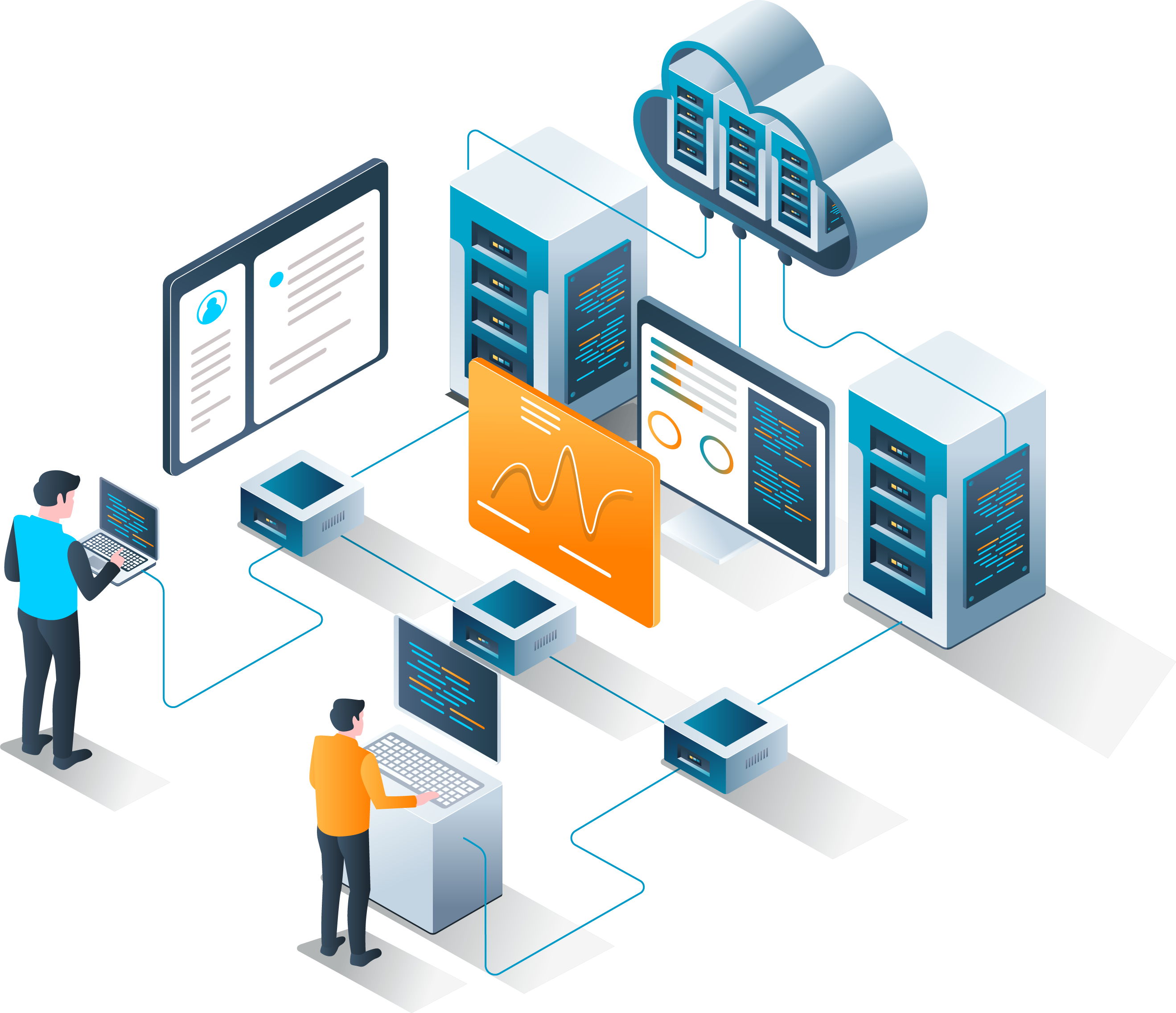 Servidores em nuvem com alta disponibilidade e firewall SD‑WAN